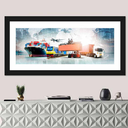 Global Logistics Fleet Lineup Wall Art