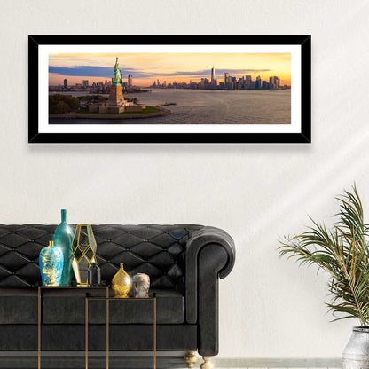 Statue of Liberty Golden Hour Wall Art