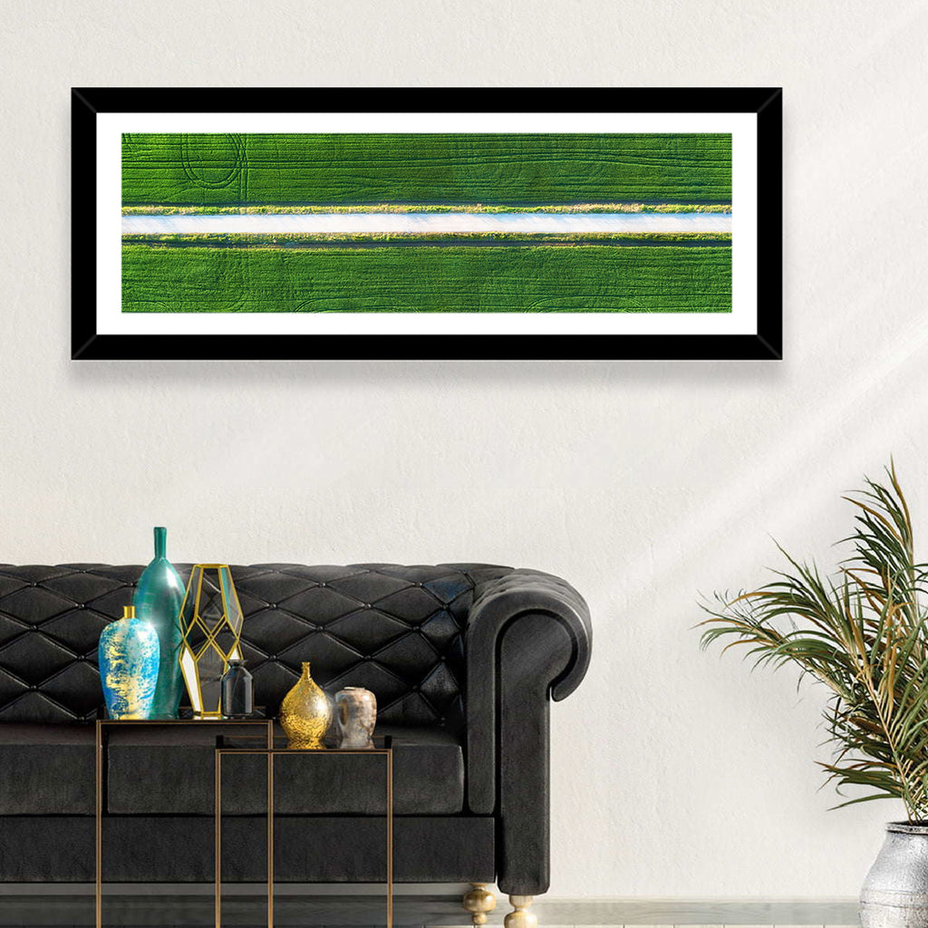Aerial Irrigation Canal View Wall Art