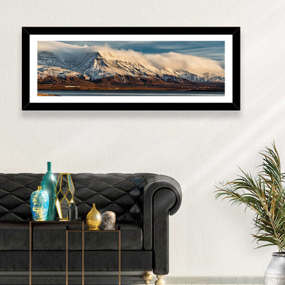 Reykjavik Golden Hour Mountains Wall Art