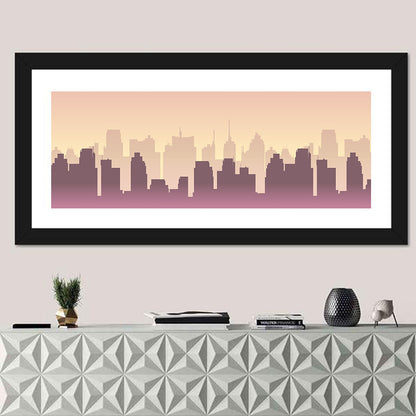 Silhouetted City Skyline Wall Art