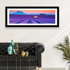 Valensole Lavender Fields at Sunset Wall Art