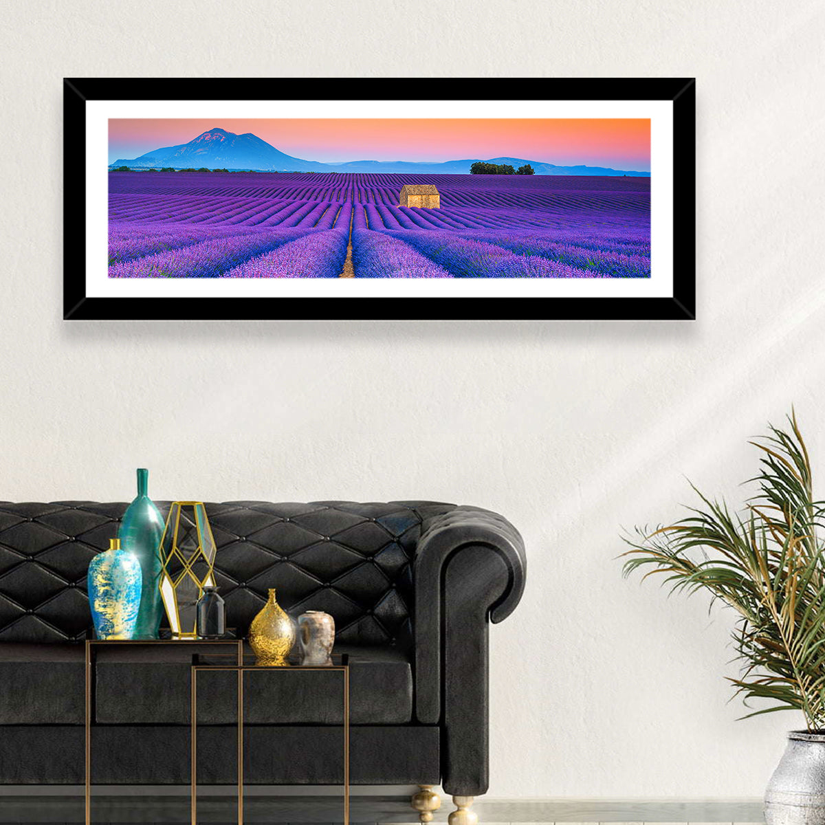 Valensole Lavender Fields at Sunset Wall Art