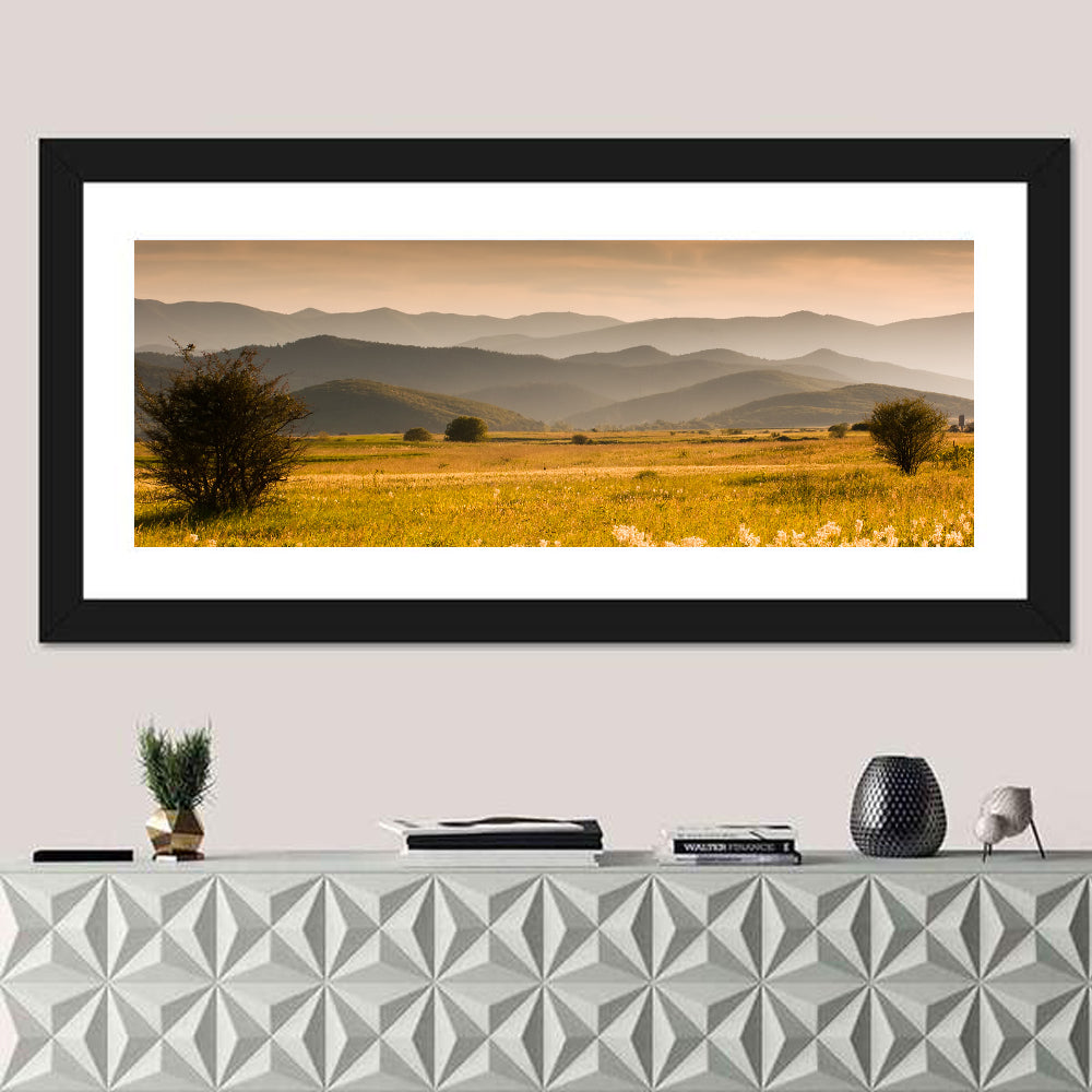 Golden Hour Countryside Hills Wall Art