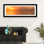 Øresund Bridge in Golden Light Wall Art