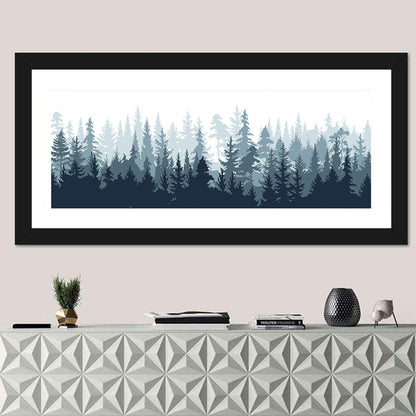 Pine Forest Silhouette Wall Art