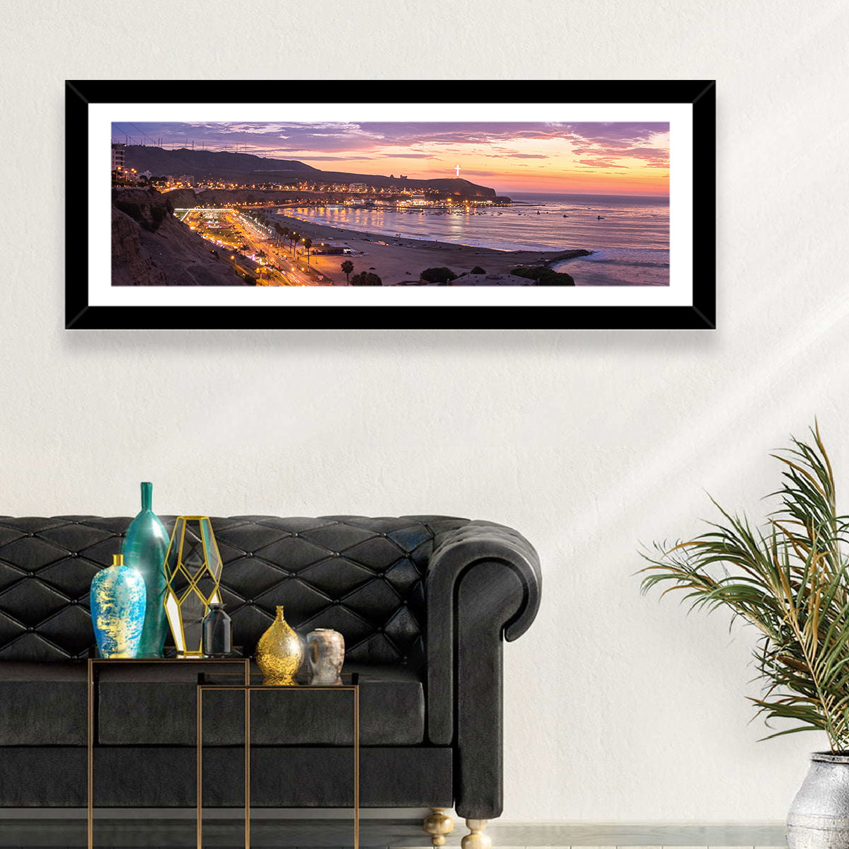 Playa Agua Dulce, Lima Wall Art in a room, panoramic