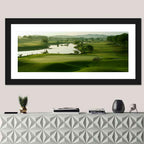 Golden Hour Putting Green by the Lake Wall Art