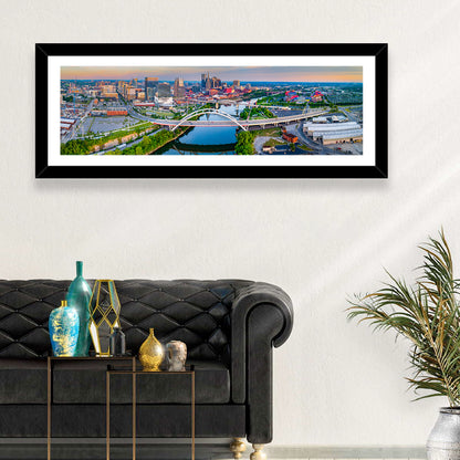 Nashville Skyline at Golden Hour Wall Art