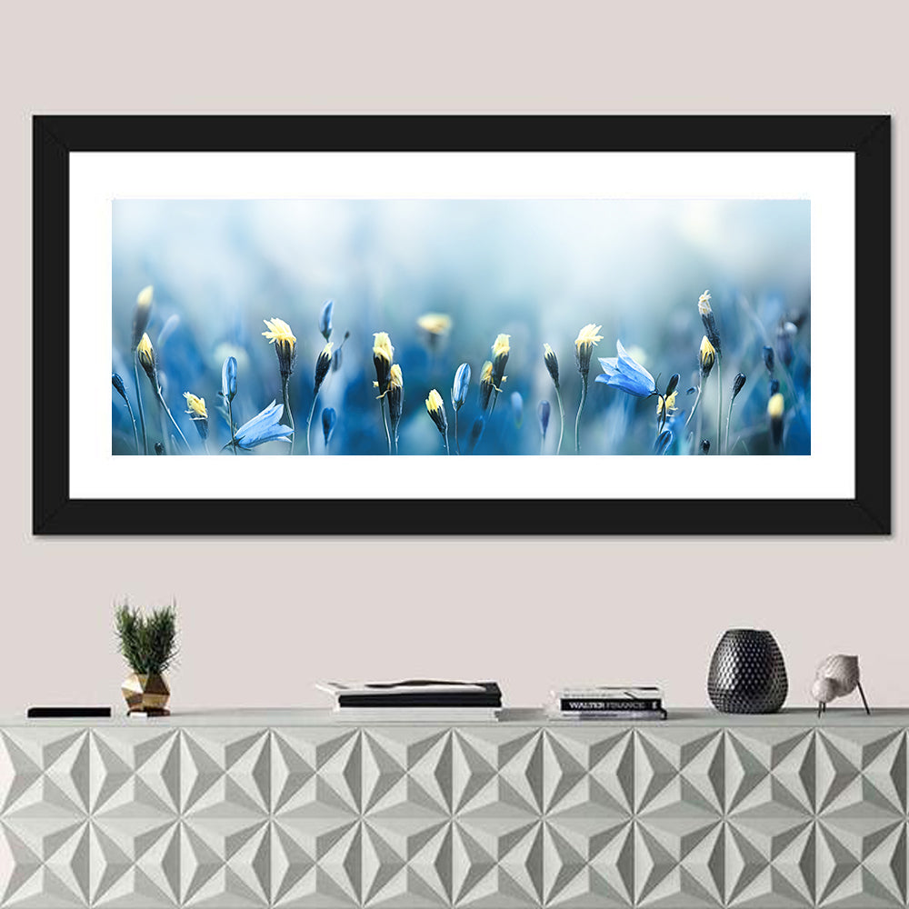 Blue Bellflowers and Yellow Buds Wall Art