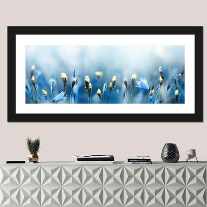 Blue Bellflowers and Yellow Buds Wall Art