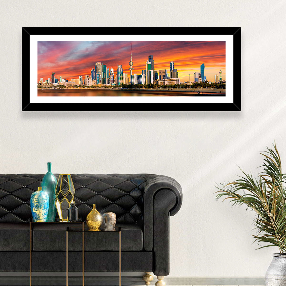 Shuwaikh Port at Dusk Wall Art