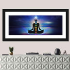 Lotus Pose with Chakra Symbols Wall Art