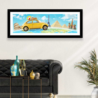 Yellow Beetle World Road Trip Wall Art