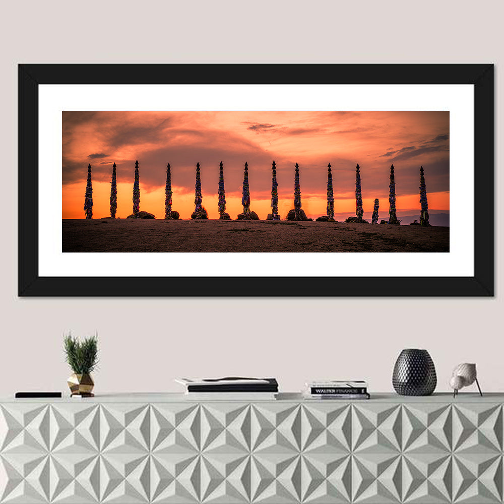 Shaman Pillars at Dusk Wall Art