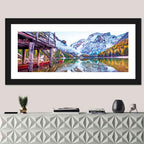 Lago Di Braies Boathouse Wall Art