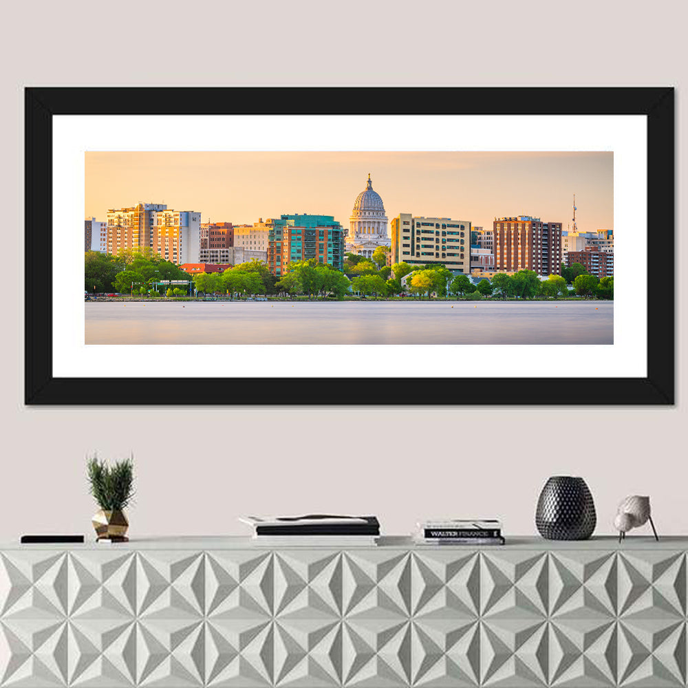 Madison Skyline at Lake Monona Wall Art