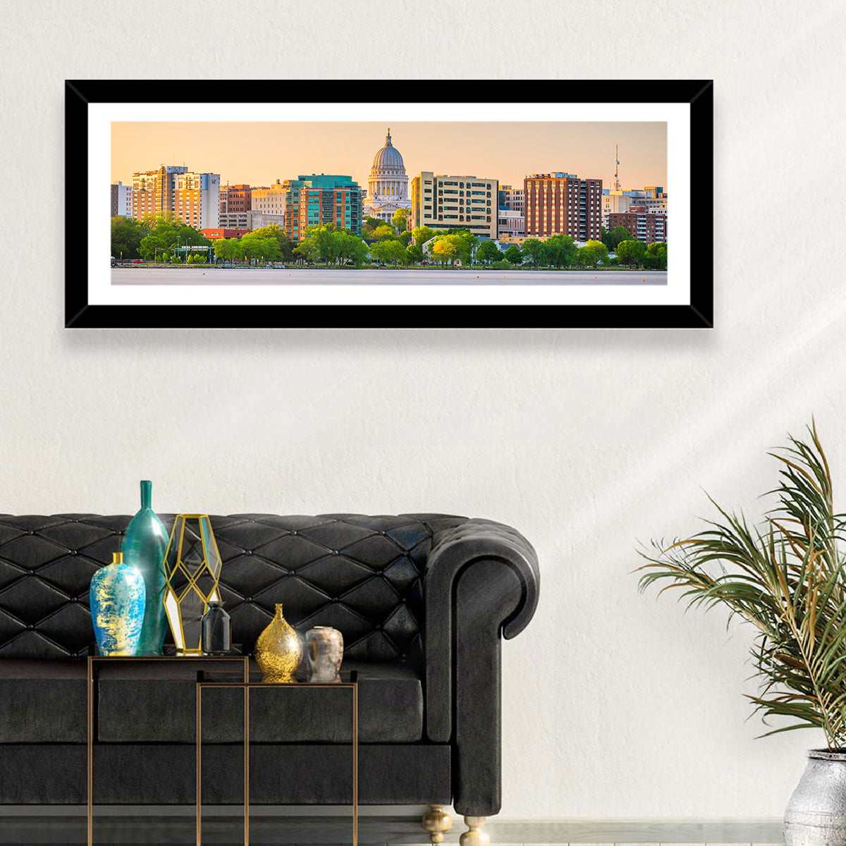 Madison Skyline at Lake Monona Wall Art