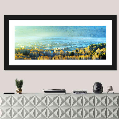 Misty Xinjiang Village Wall Art