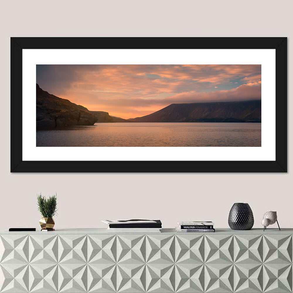 Kleifarvatn Lake at Sunset Wall Art