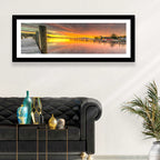 Meredith Bay Pier at Sunrise Wall Art