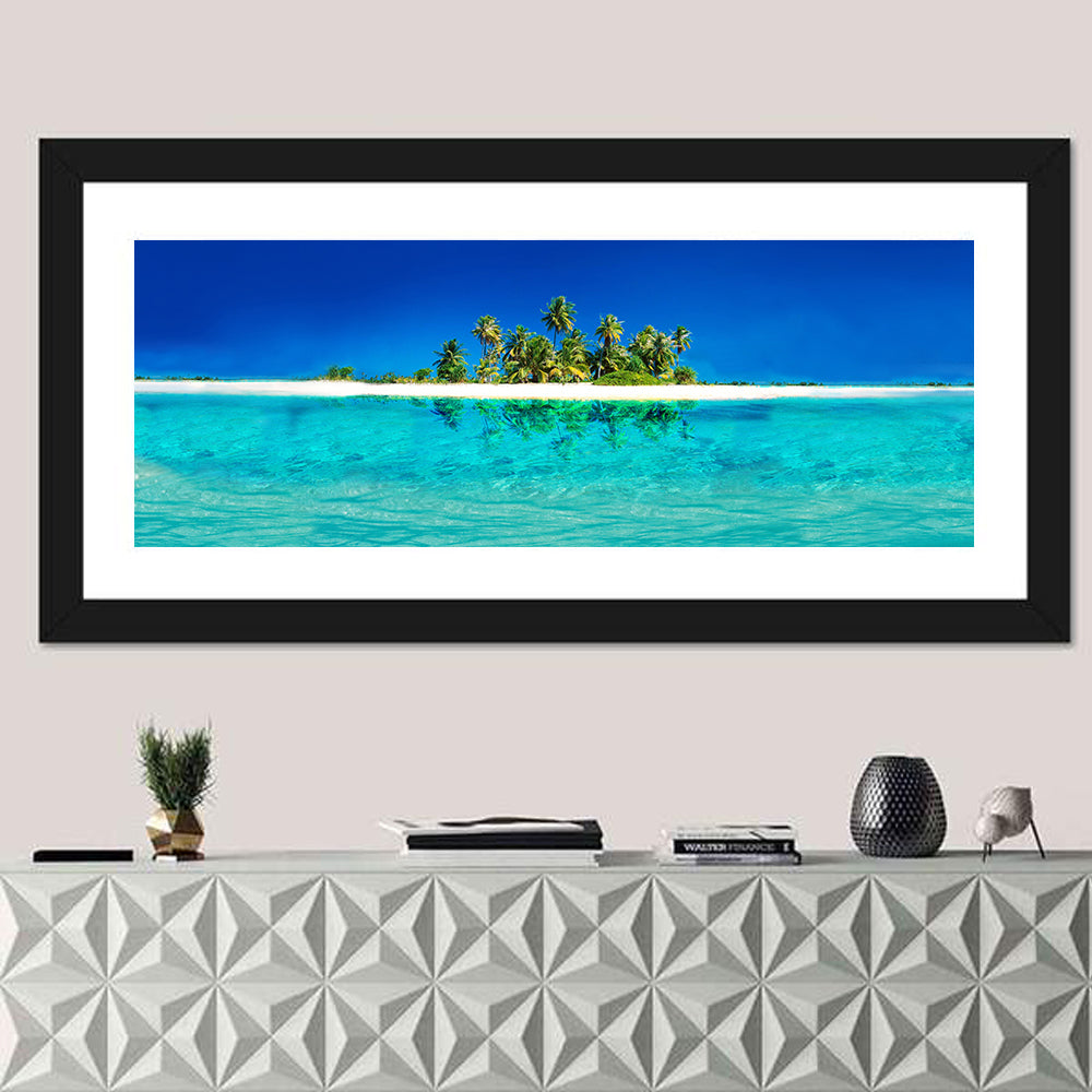 Tranquil Split-level Tropical Island Seascape Wall Art