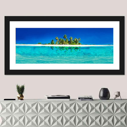 Tranquil Split-level Tropical Island Seascape Wall Art