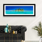 Tranquil Split-level Tropical Island Seascape Wall Art