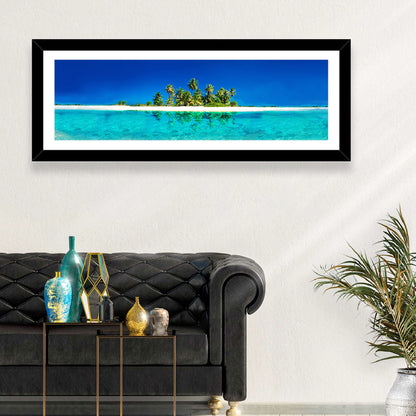 Tranquil Split-level Tropical Island Seascape Wall Art