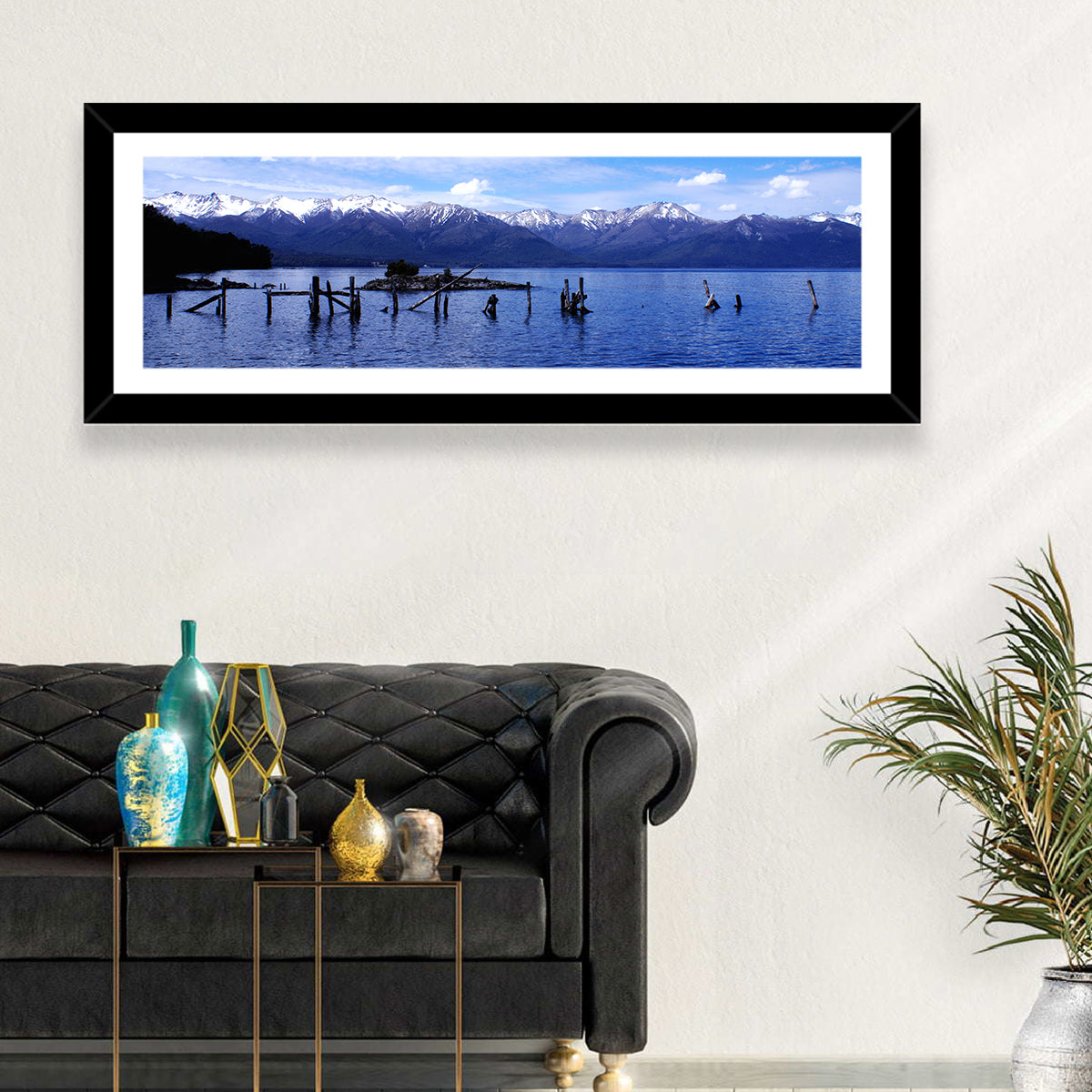 Nahuel Huapi Lake with Wooden Pilings Wall Art
