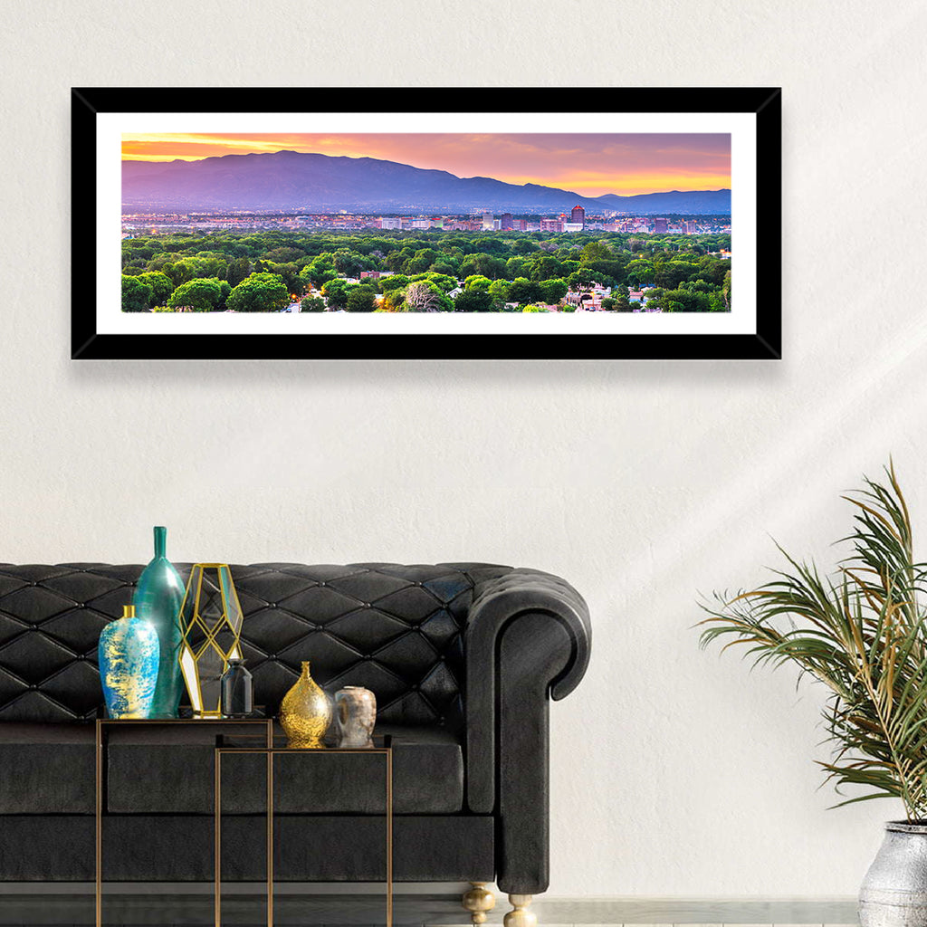 Albuquerque Skyline at Dusk Wall Art
