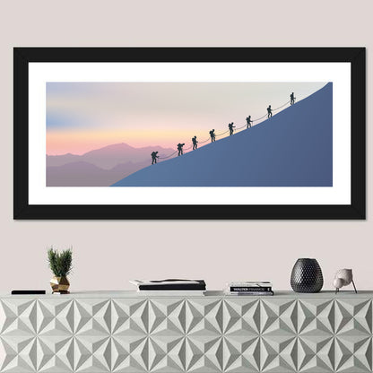 Eight Mountaineers at Dawn Wall Art