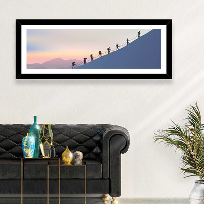Eight Mountaineers at Dawn Wall Art