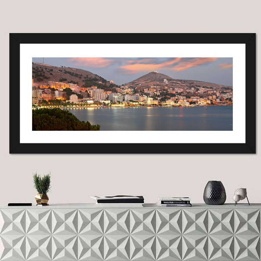 Sarandë Bay at Dusk Wall Art
