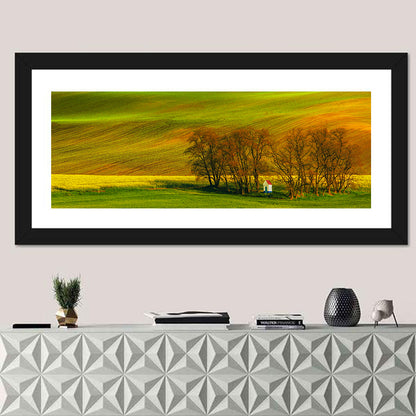 Moravian Wheat Fields with Chapel Wall Art