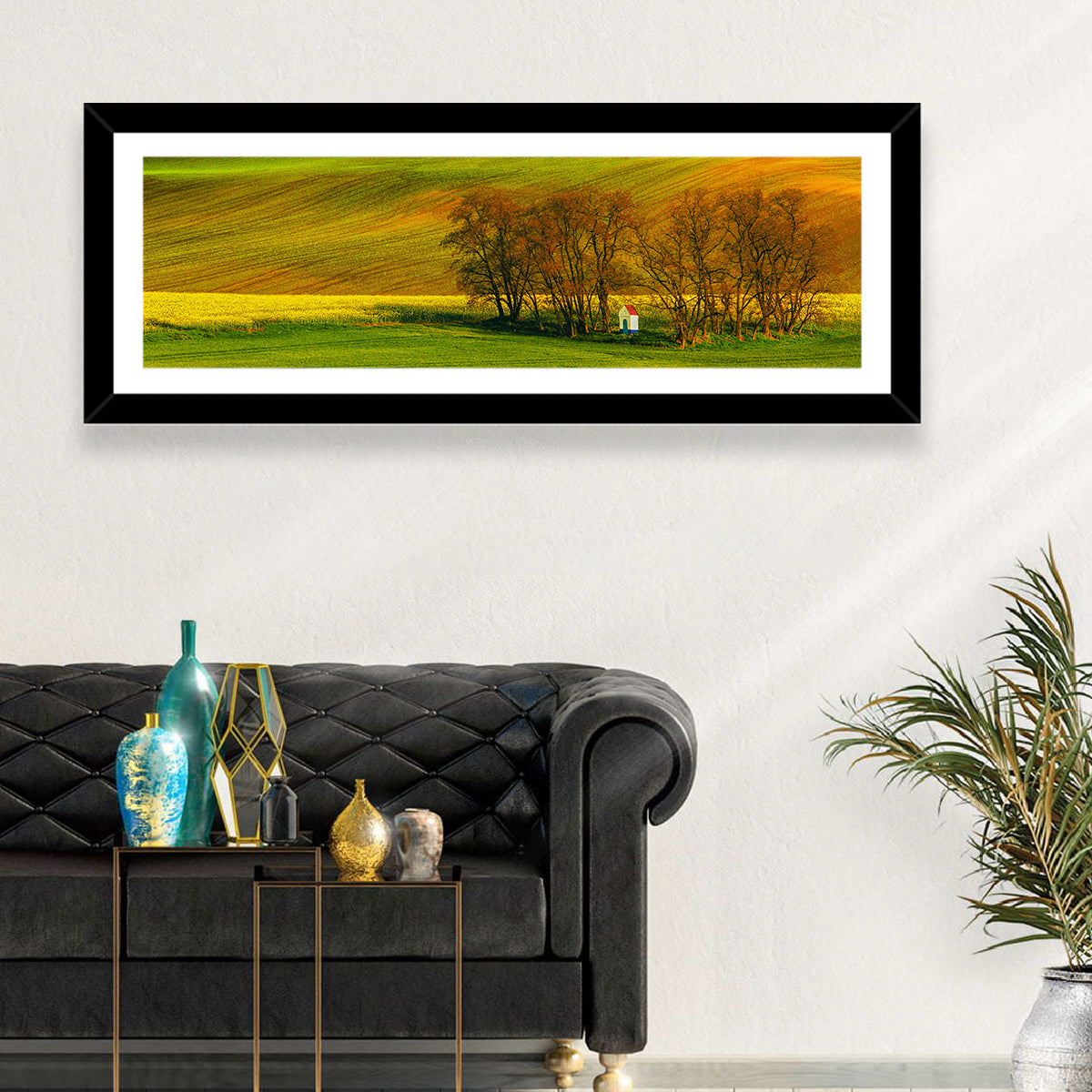 Moravian Wheat Fields with Chapel Wall Art