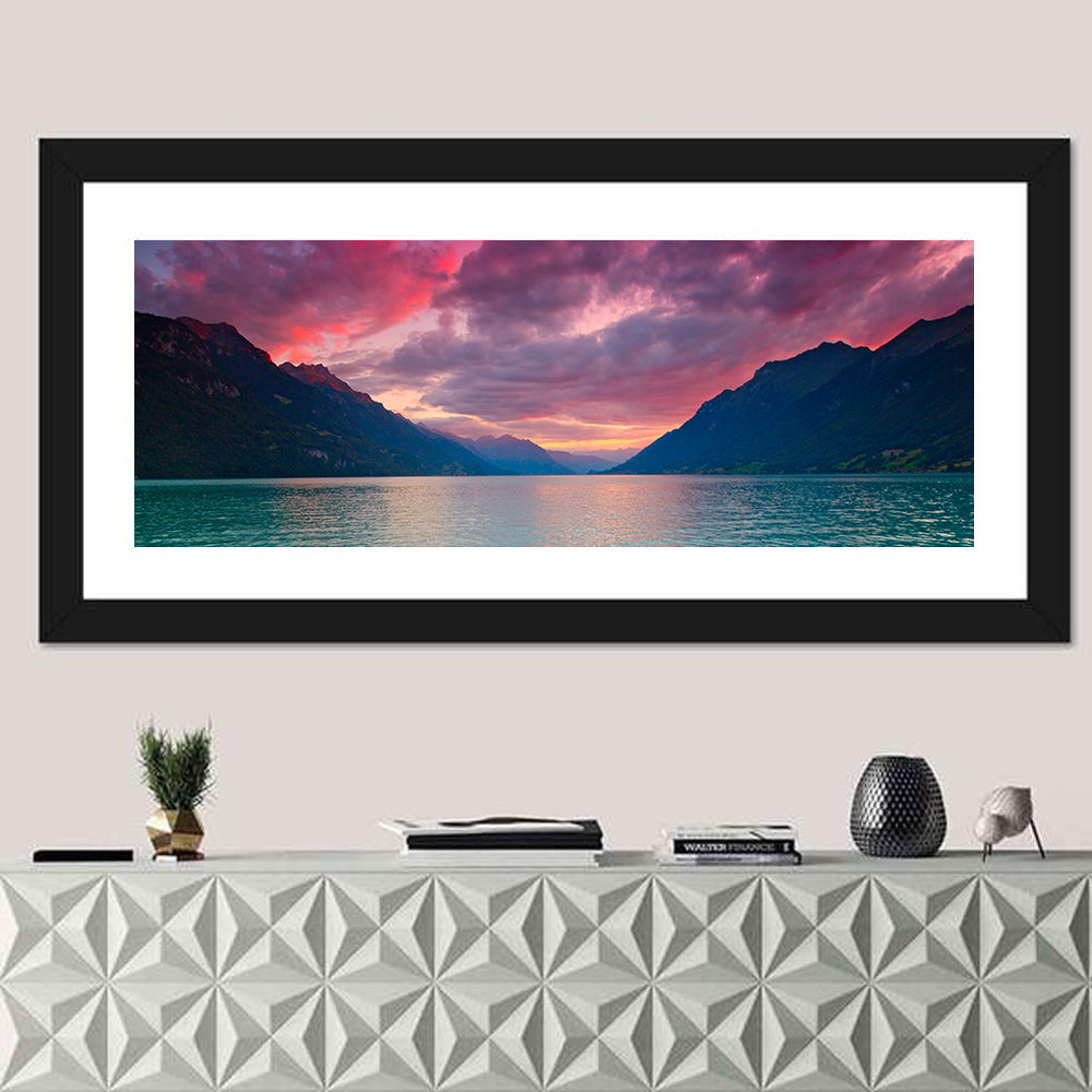 Lake Brienz Teal Sunset Wall Art