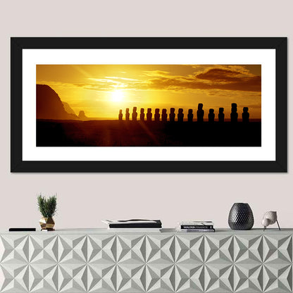 Stone Statues Easter Island Wall Art