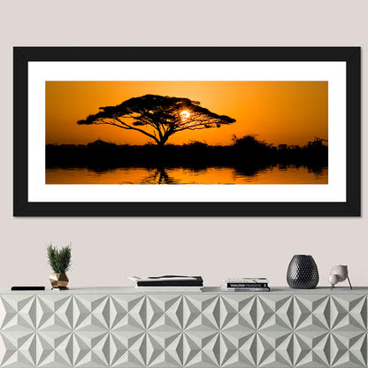 Acacia Tree at Sunrise Wall Art