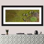 Aerial Herd of Elephants Wall Art