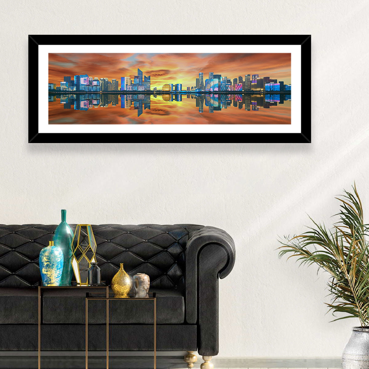 Hangzhou Golden Sphere Skyline at Dusk Wall Art
