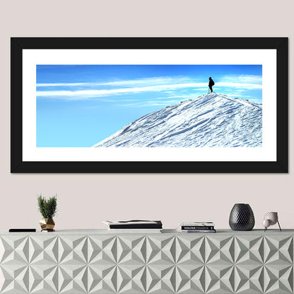 Mountaineer Summit Silhouette Wall Art