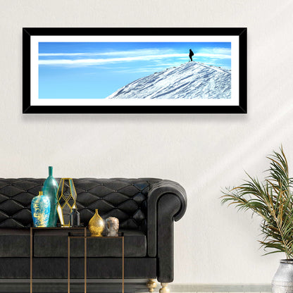 Mountaineer Summit Silhouette Wall Art