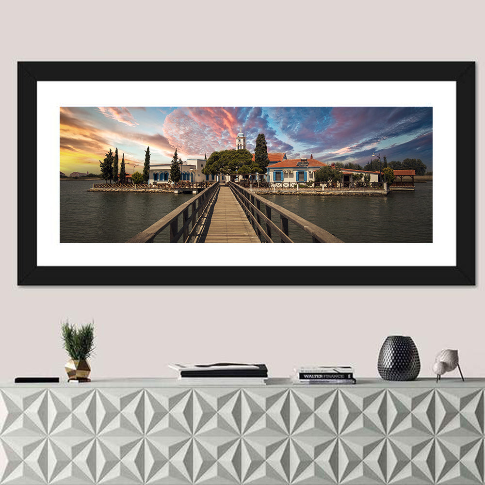 Agios Achilleios Monastery at Sunset Wall Art