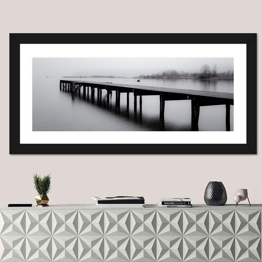 Misty Lake Jetty Wall Art