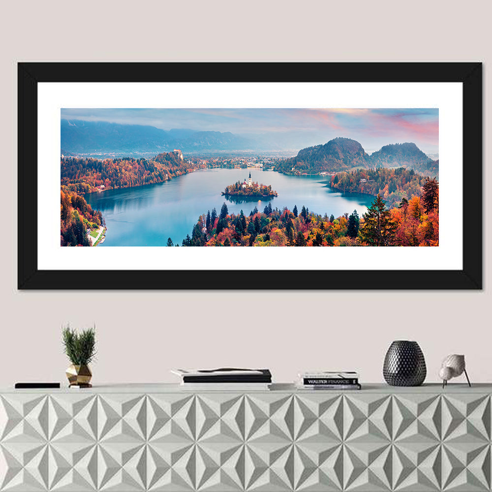 Sunset Over Lake Bled Wall Art