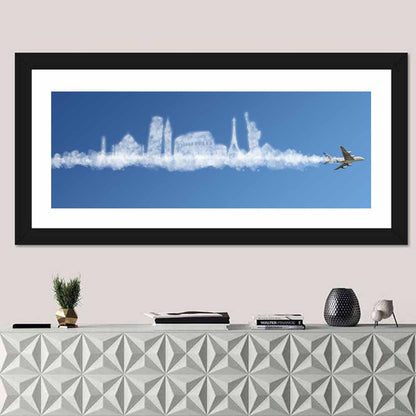 World Tour Cloud Skyline Wall Art