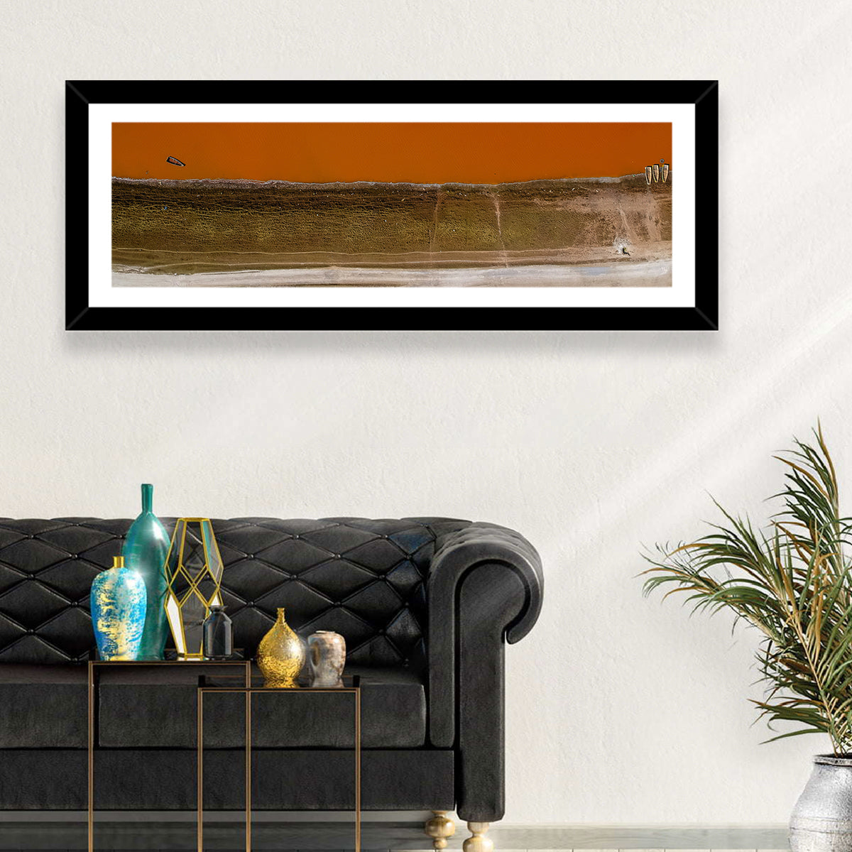 Lake Retba Aerial View Wall Art