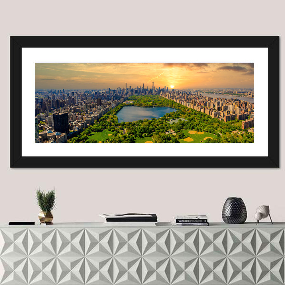 Central Park Reservoir at Dusk Wall Art