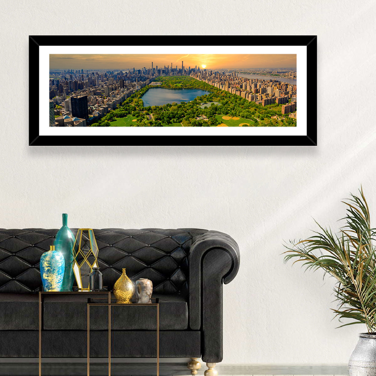 Central Park Reservoir at Dusk Wall Art